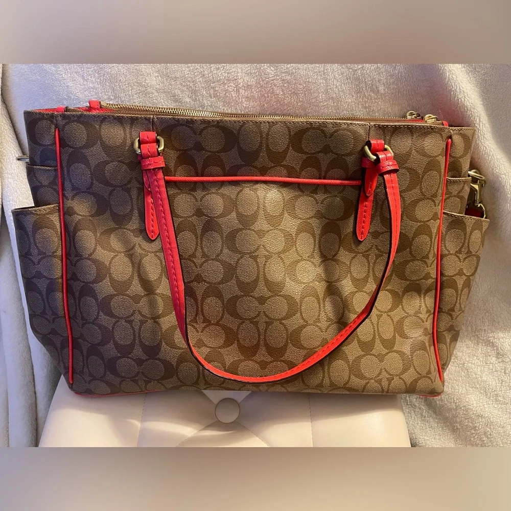 COACH Diaper / Gym / Laptop / Travel Shoulder Bag Tote - Picture 2 of 16